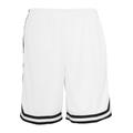 Stoffhose URBAN CLASSICS "Herren Stripes Mesh Shorts" Gr. S, US-Größen, schwarz-weiß (white, black, white) Herren Hosen Stoffhosen
