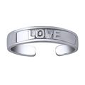 SILVEGO Ring Silver Ring on Arty´s Leg with The Inscription Love PRM12191R SSL3820, Estándar, Metall, Kein Edelstein