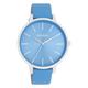 Oozoo Timepieces Women's Watch, Women's Watch with Leather Strap, High-Quality Watch for Women, Elegant Analogue Women's Watch in Round, Silver Mineral Blue /Silver