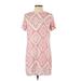 Lulus Casual Dress - Mini Crew Neck Short sleeves: Pink Dresses - Women's Size Small