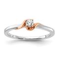 14ct Two tone Gold Lab Grown Diamond Si1 Si2 G H I Petite Engagement Ring Jewelry Gifts for Women