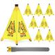 Chapou 8 Pcs Pop up Wet Floor Sign with Storage Tube 20 Inch Wet Safety Signs Commercial Caution Safety Cone Pop up Caution Sign for Commercial Stores Grocery Restaurant Restroom Office Use