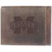 Brown Mississippi State Bulldogs Bifold Leather Wallet