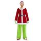 Nokiwiqis Christmas Green Big Monster Costume for Men Deluxe Furry Adult Santa Claus Green Outfit 6Pcs Halloween Cosplay Costume (Red, XXL)