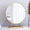 ACHZYFT Table Mirror,Vanity Mirror,Mirror Dressing Table Mirror,30 X 30cm,40 X 40cm,50 X 50cm Round Mirror, For Dressing Table Desk, Bathroom, Bedroom(Size:40cm,Color:Gold)