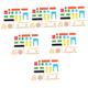 ibasenice 6 Sets 19pcs Domino Mechanism Wood Construction Toy Wooden Building Stacker Domino Stacking Toy Preschool Learning Toys Aldult Toys Domino Standard Blocks Toy Gift Child Puzzle