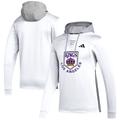 Men's adidas White Los Angeles Kings Refresh Skate Lace AEROREADY Pullover Hoodie