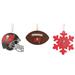 The Memory Company Tampa Bay Buccaneers Three-Pack Helmet, Football & Snowflake Ornament Set