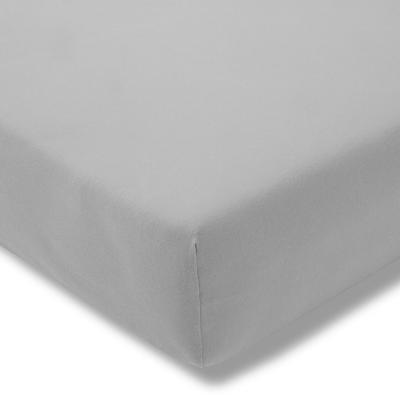 Spannbettlaken ESTELLA "Jersey-Stretch-Spannbetttuch", grau (platin), B:100cm L:200-220cm, Jersey-Elasthan, Obermaterial: 97% Baumwolle, 3% Elasthan, Laken, Der Maßanzug für die Matratze Image