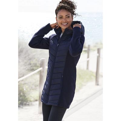 Steppjacke VIVANCE, Damen, Gr. 34, blau (navy), Fleece, Steppware, Obermaterial: 100% Polyester. Futter: 100% Polyester. Füllung: 100% Polyester, casual, Jacken, mit Strickfleece-Ärmeln Image