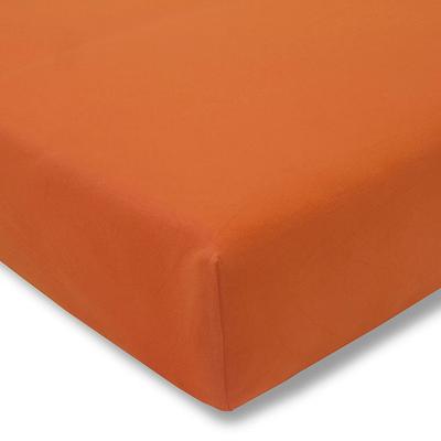 Spannbettlaken ESTELLA "Jersey-Stretch-Spannbetttuch", orange (terracotta), B:150cm L:200-220cm, Jersey-Elasthan, Obermaterial: 97% Baumwolle, 3% Elasthan, Laken, Der Maßanzug für die Matratze Image