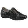 Schnürschuh WALDLÄUFER "HENNI", Damen, Gr. 8 (42), schwarz, Nubukleder, Nappaleder, sportlich, Schuhe, in Schuhweite H = sehr weit, Freizeitschuh, Halbschuh, Schnürschuh