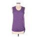 Nike Active Tank Top: Purple Stripes Activewear - Women's Size Medium