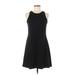 Uniqlo Casual Dress - A-Line Crew Neck Sleeveless: Black Solid Dresses - Women's Size Small