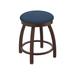 Holland Bar Stool 802 Misha Swivel Vanity Stool Upholstered in Blue/Black/Brown | Wayfair 80218BZ024