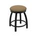 Holland Bar Stool 802 Misha Swivel Vanity Stool Upholstered in Black/Brown | Wayfair 80218BW013