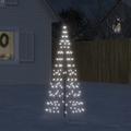 vidaXL Christmas Tree Light on Flagpole 200 LEDs Cold White 180 cm