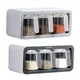 2/3Cups Wall Mount Spice Rack Organizer Accessory Boxes Sugar Bowl Salt Shaker Seasoning Container