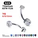 G23 Titanium Premium Gem Stone Belly Button Rings Body Piercing Jewellery 14G Navel Piercing Ring
