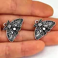 hzew 50pcs Moon Moth Pendant charms Women Wedding Party Fashion Jewelry charms Gifts Female Bijoux