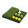 Dual Surface Turf Golf Practice Hitting Mat Portable Golf Hitting Mat Rubber Tee Holder and 6 Golf