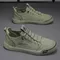 Green Men Casual Shoes Ice Silk Canvas Shoes for Men Walking Shoes Outdoor Sneakers Male Breathable