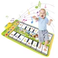 Kids Musical Piano Mat Duet Keyboard Play Mat Double Row Floor Piano with 8 Instrument Sound Dance