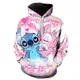 Disney Lilo Stitch Pullover Hoodies Long Sleeve Sweatshirt Boys Girls Men Women Clothes Parent-child