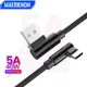 Maerknon 5A USB Type C Cable Dual 90 Degree Fast Charging Cable for Xiaomi 13 mi 11 Realme Samsung