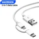 2 In 1 Micro USB Type C Cable For Xiaomi Huawei Samsung Galaxy Phone Data Wire Cord Quick Charge