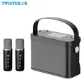 New Ys-219 Karaoke Machine Mini Portable Wireless Bluetooth Speaker System With 2 Microphones