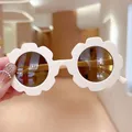 Boys Girls Flower Round Frame Sunglasses Classic Cute Children Sun Glasses UV400 Protection Eyewear