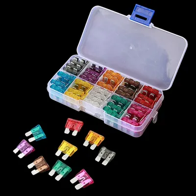 50/100 Pcs Automotive Fuse Kit, Medium Size, Blade Type for Marine Use, Automotive, 2A 3A 5A 7.5A