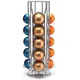 Coffee Pod Holder Rotatable Vertuo Line Coffee Capsule Pods Holder Display Stand Metal 20 Cups