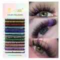 NEW Mix Colors Glitter Eyelash Extensions Fashion Shiny Colorful False Eyelash Russian Volume Colors