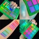 Miss Lara Makeup Sweet Party Eyeshadow Pallete Neon Palette 15 Shimmer Glitter Matte Shades Matellic