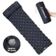 Outdoor Camping Inflatable Mattress Sleeping Pad With Pillows Ultralight Air Mat Built In Inflator