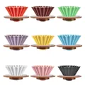 Ceramic Coffee Dripper Pour Over Coffee Maker Handmade Origami Coffee Filter Cup Flower Shape Funnel