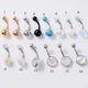 1pcs Surgical Steel CZ Gem Heart Ball Belly Piercings Navel Belly Button Rings Crystal Earrings