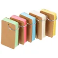 5 Pcs Card Stock Mini Memory Flash Cards Blank Words Flashcards Writing Paper Notepad Primary School