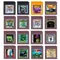 GBC Game Cartridge 16Bit Video Game Console Card Grimaces Birthday Crystal Clear Greenboy Creepy Black for GBC/GBA