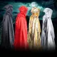 Halloween Costumes Wizard Cloak For Adults Women Men Long Death Hooded Capes Mantle