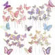 Purple Pink Butterfly Cake Decoration Happy Birthday Cake Topper Wedding Birthday Party Dessert