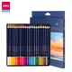 Deli 12/24 Colors Colored Pencil 3.8mm Round Barrel Soft Wood Colored Lead for Kids Drawing School