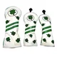 Golf Clover pattern Headcover for Driver Fairway Hybrid Blade Putter PU Leather Waterproof Four Leaf