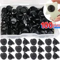 50/100Pcs Black PVC Rubber Pin Backs Butterfly Clutch Tie Tack Lapel Holder Clasp Pin Cap Keeper for