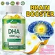 Bcuelov High IQ Brain Booster Supplement DHA Vitamin Capsules Improve Memory Mental Focus Nerve