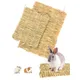 Rabbits Bunny Grass Mat Small Animal Woven Hay Mat Natural Straw Bedding Resting Cage Mat For Guinea