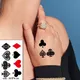 Waterproof Temporary Tattoo Stickers Playing Cards Peach Tattoo Small Size Tatto Flash Tatoo Fake