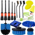 Detail Brush Set Power Scrubber Drill Brushes For Car Wheel Rim Cleaning Detailing Brush Set For Car